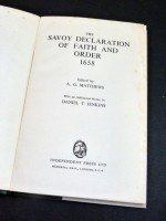 The Savoy Declaration of Faith and Order 1658