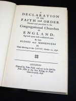 The Savoy Declaration of Faith and Order 1658