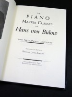 The Piano Master Classes of Hans von Bulow (Signed copy