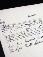 Frederick Rosse (composer) signed musical notation