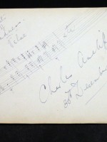 Charles Ancliffe (composer) signed musical annotation