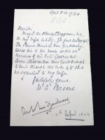 Arthur Henderson, Labour Home Secretary 1924, autographed letter