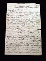 Field Marshal Garnet Wolseley, handwritten letter from Montreal, 1866