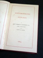 Oxfordshire Annals, 1869 (Signed copy)