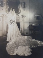 Madame Yevonde signed society wedding bride photograph