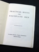 Practical Hints for Footplate Men