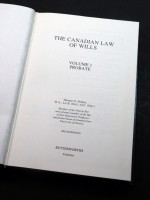 The Canadian Law of Wills