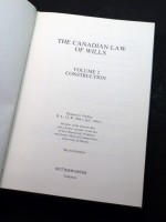 The Canadian Law of Wills