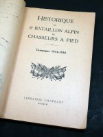 Historique du 6e Bataillon Alpin de Chasseurs a Pied; Campagne 1914–1918