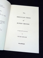 The Irregular Verses of Rupert Brooke (Signed copy)