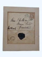 Henry Ponsonby, 1870 signed envelope with royal seal in black wax