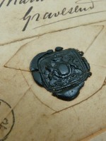 Henry Ponsonby, 1870 signed envelope with royal seal in black wax