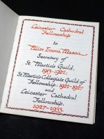 Handwritten testimonial from the Leicester Cathedral Fellowship