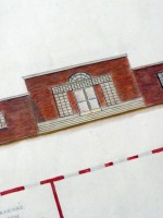 Original architect's drawing for the design of a Public Library