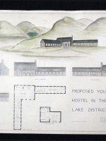 Original Architectural Drawing for a Proposed Youth Hostel in the Lake District