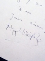 Hugh Walpole, handwritten signed letter