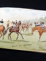 Original 1920s watercolour album: horses, horse racing, equestrian etc