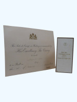 Viceroy of India State Ball invitation and dance card 1919 | Viceroy of India | £25.00