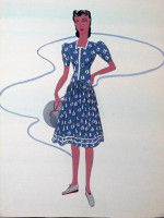 Original colour fashion illustration, 1930s Riviera Resort Wear | Not stated | £30.00