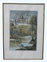 RUSSIAN ART: Old Pond, New Jerusalem Monastery (1984) | Alisov | £30.00